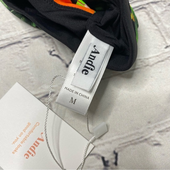 Andie The Banded Cheeky  bikini bottom size medium floral print NEW - Picture 5 of 7